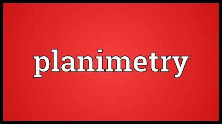 What does planimetry meaning?